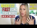 It's Like Pure Magic! Manifest FAST Using This Word | LAW OF ATTRACTION