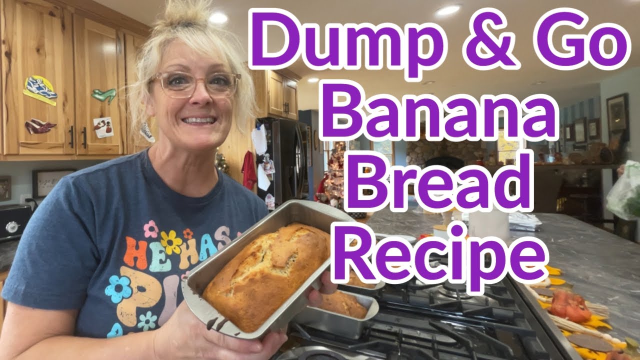 DUMP & GO BANANA BREAD RECiPE 😋😉 - YouTube