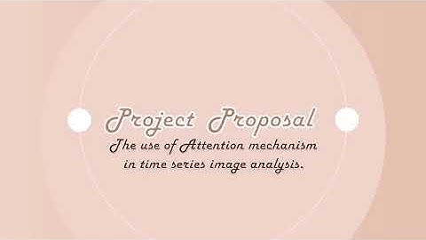 Project Proposal -The use of attention mechanism in time - series image analysis.