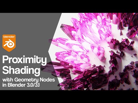 Proximity Shading with Geometry Nodes | Blender 3.0/3.1 tutorial