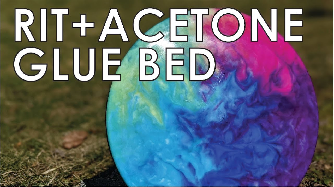 Rainbow Fireball RIT + Acetone Glue Bed Disc Golf Dye YouTube