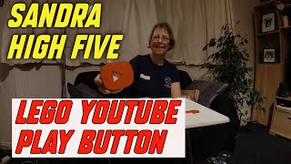 Sandra High Five Lego YouTube Play Button