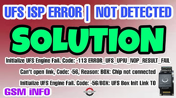 Final Solution│UFs ISP│Not Detected Chip│Can