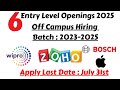 Zoho recruitment 2025 Tamil | Wipro Elite Hiring 2025 Tamil | IT Job Alerts Tamil | Fresher Openings