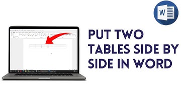 How To Put Two Tables Side By Side In Word