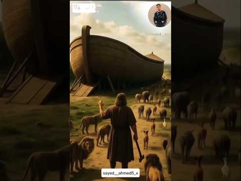 سيدنا نوح لما اغرق الطوفان الارض وجمع نوح عليه السلام كل الحيوانات الذي على الارض