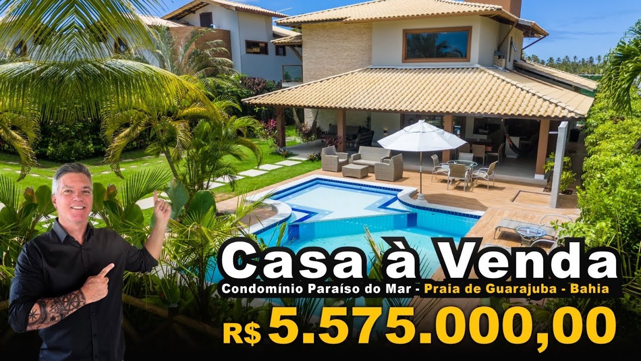 CASA DE PRAIA À VENDA EM GUARAJUBA - BAHIA