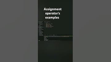Assignment operator