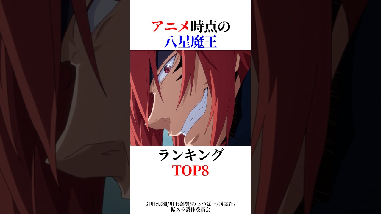 アニメ時点の八星魔王ランキングTOP8!#shorts #転スラ #転生したらスライムだった件