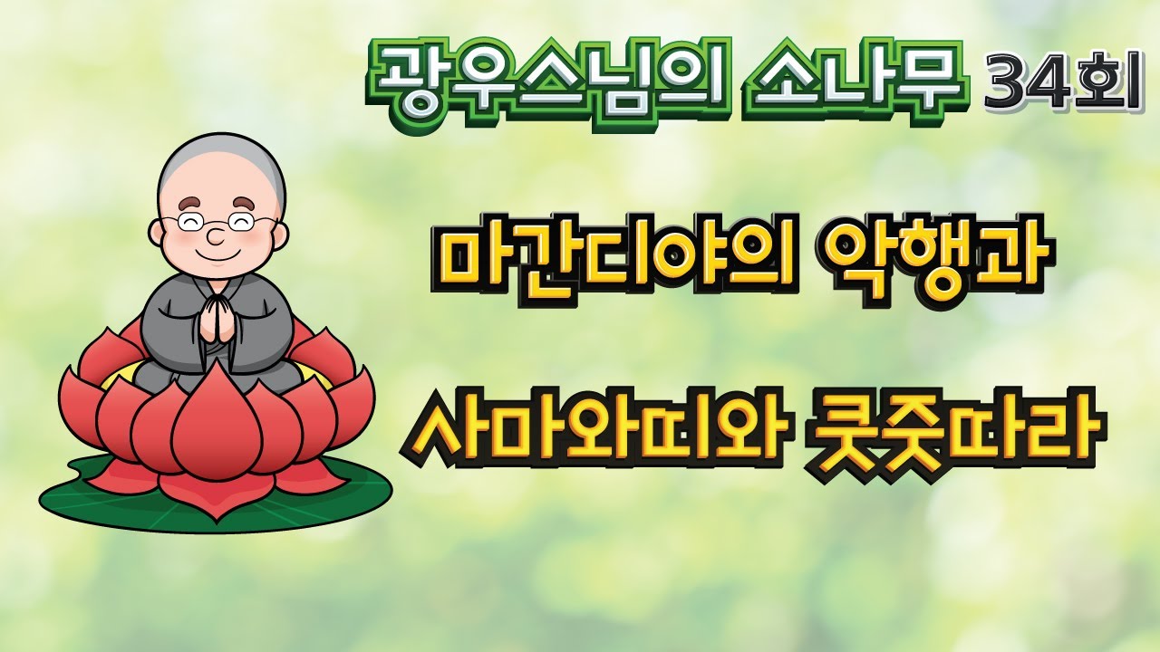 마간디야의 악행과 사마와띠와 쿳줏따라 | 광우스님의 소나무34회