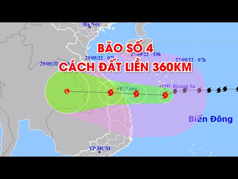 Video Bão số 4 cách đất liền khu vực Đà Nẵng-Quảng Ngãi... - youtube