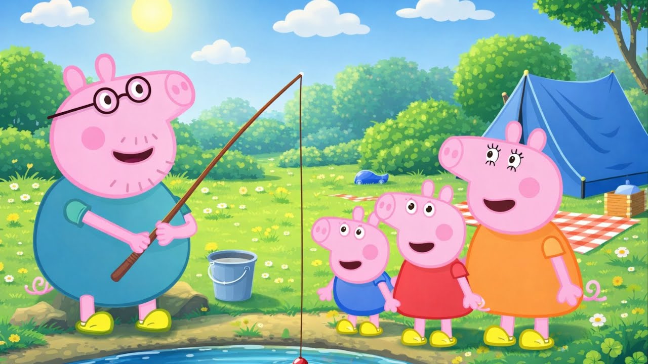 Peppa Pig : Fishing Day Turns Into a FUNNY Family Adventure by the River! 🎣😂🌿 | Peppa Pig Animation