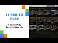 Using the How to Play Tutorials in Minecraft Education