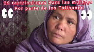 prohibición a las mujeres por parte de los Talibanes