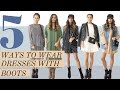 5 Ways to Wear Dresses With Boots + LOOK BOOK