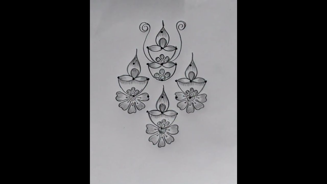 Thai masam rangoli 🌺 simple and easy dots rangoli 🌺 vilakku kolam 🌺 best rangoli🌺🦚 peacock rangoli 