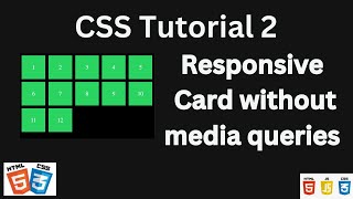 How to Create Responsive Card without media queries || css tutorial