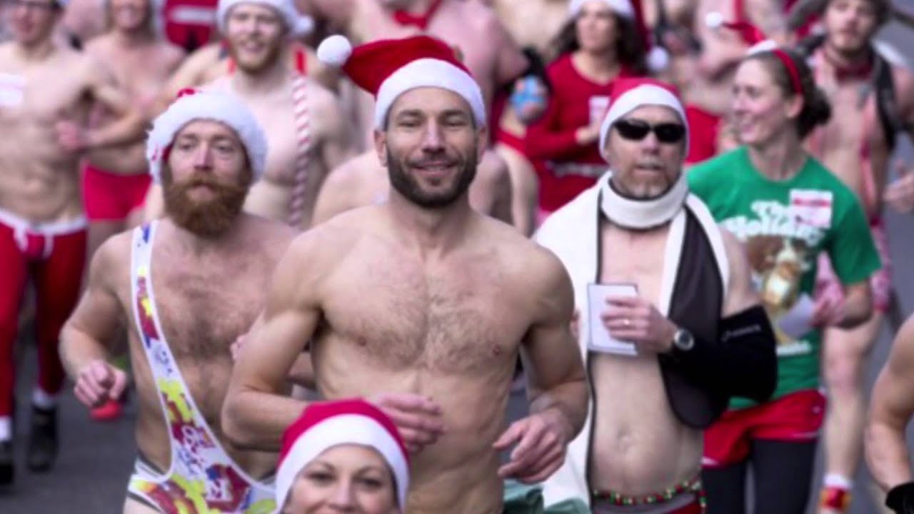 Speedo Run 2015 Portland Santa Speedo Run - YouTube