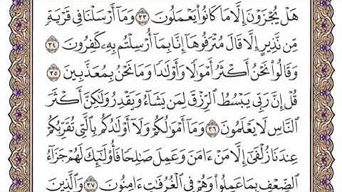 سورة سبا الشيخ ياسر الدوسري صفحة ٤٣٢