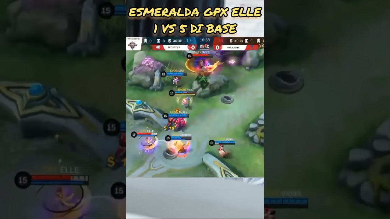 ESMERALDA GPX ELLE 1 VS 5 DI BASE LAWAN😱😱 