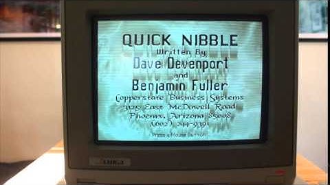 Quick Nibble Title Screen and Song - Amiga Copy Software