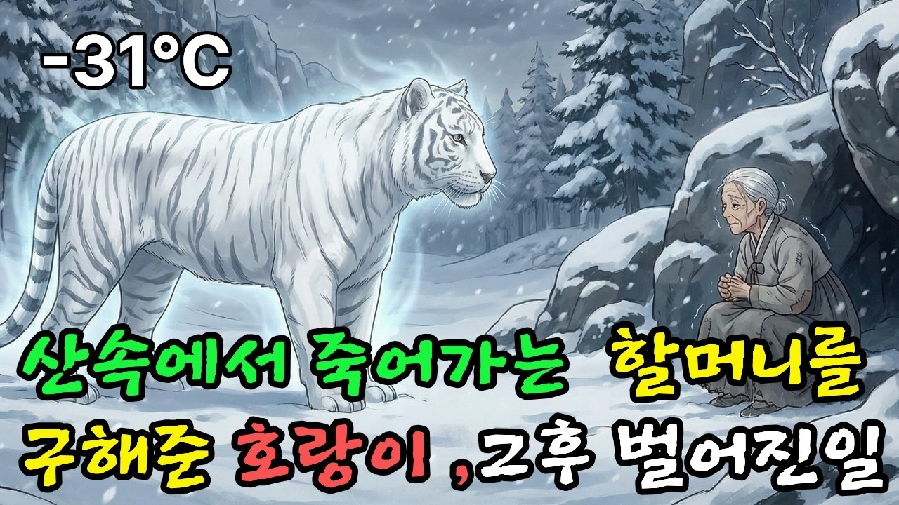 산에서 얼어 죽어가던 할머니를 구한 호랑이, 그 후 믿기 힘든 일이 벌어집니다