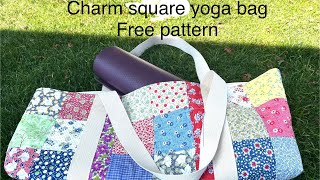 Charm Square yoga bag with free pattern