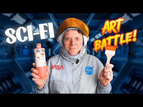 I BATTLE 3 artists in a Sci-Fi Art Battle!