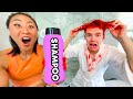 SHAMPOO HAIR DYE PRANK ON RYAN!! (HE WAS SO SCARED)