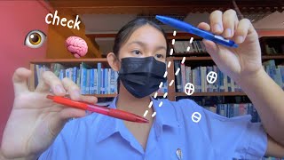 ASMR Thai Friend Doing Cranial nerve exam in school 🏫 เพื่อนช่วยเช็คสายตาให้คุณที่โรงเรียน.
