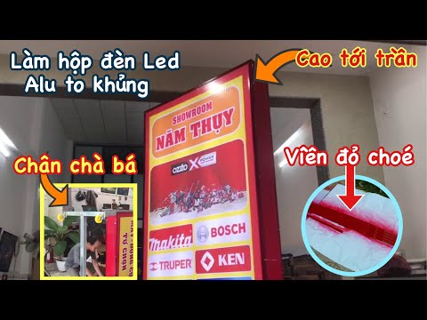 Video Hướng dẫn làm hộp đèn Led Alu to khủng viền nhôm đỏ có... - youtube