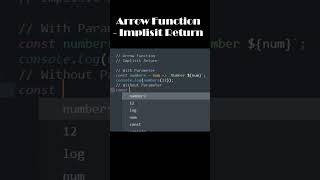 JavaScript - Arrow Function Implisit Return