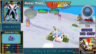 Vigilante 8 2nd Offense PS1 - Quest Mode : Flying All Star Trio - Dakota Stunt Cycle HD
