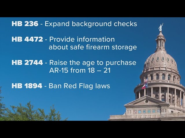 Latest on bills to change Texas gun laws 