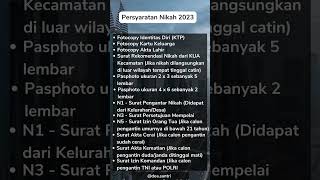 Persyaratan Nikah 2023 KUA Laki-laki dan Perempuan #syaratnikah #nikahislami #shorts