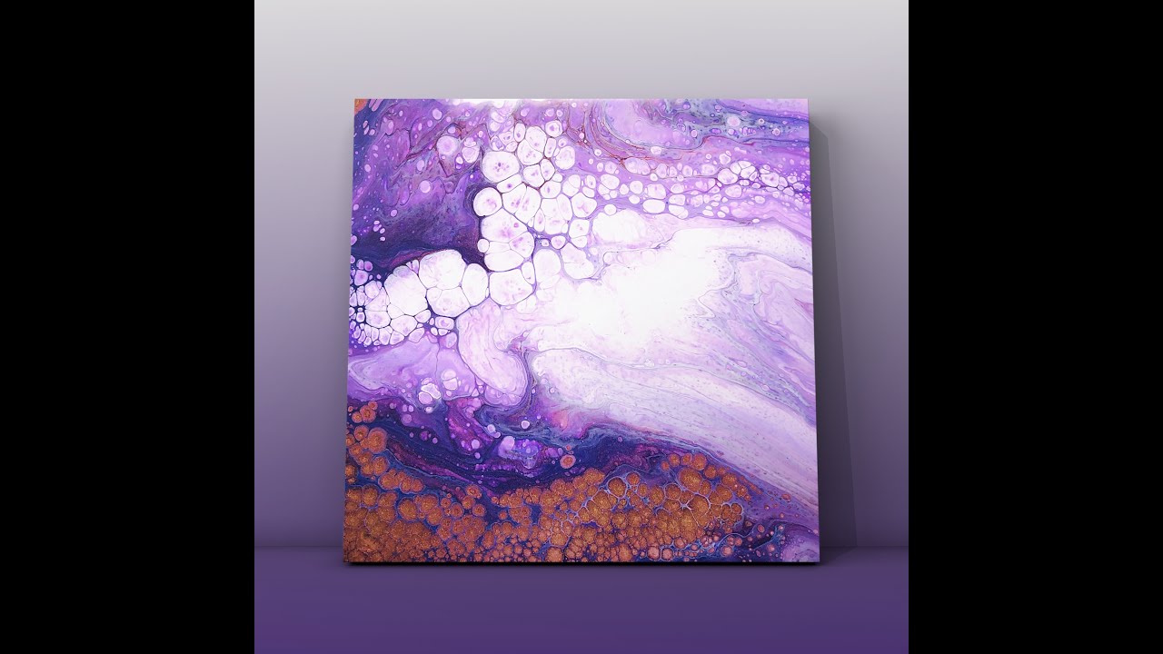 #59 - Cloud Effect Tree Ring Pour - Acrylic Pouring, Fluid Art - YouTube
