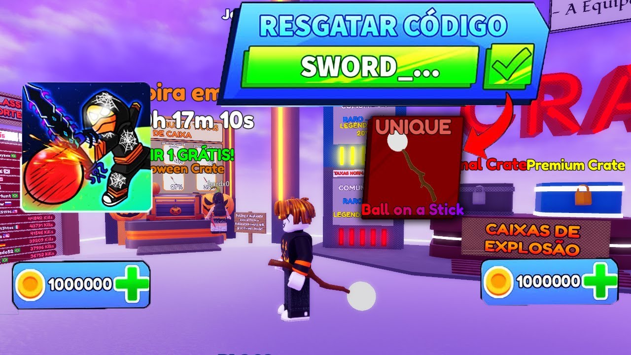 REVELEI TODOS OS NOVOS CÓDIGOS de WINS +SWORDS no BLADE BALL