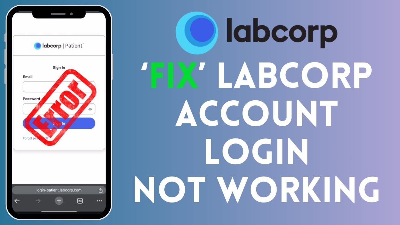 Labcorp Sign In How to Fix Lab Corp Account Login not working 2024? - YouTube