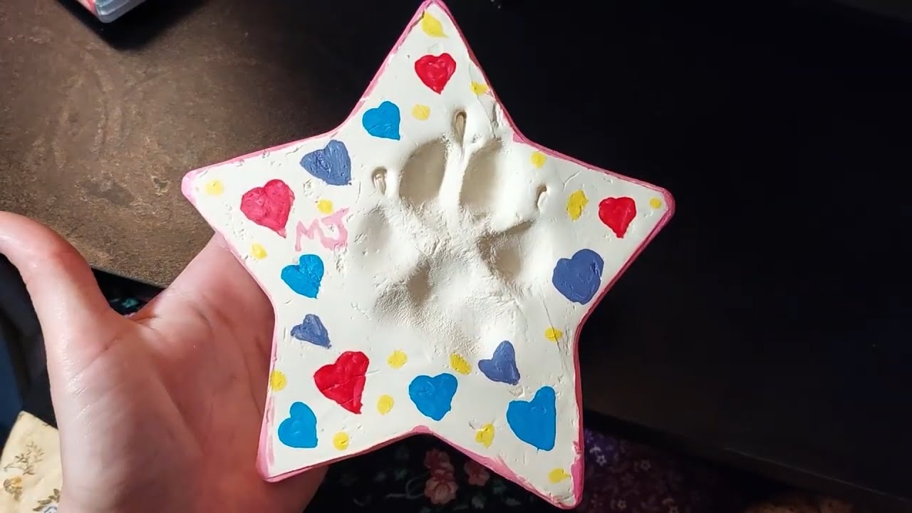 Making a Dog Paw Print Keepsake - YouTube