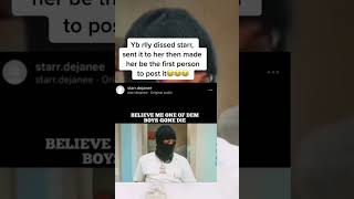 Yb rlly dissed Starr, sent it to her then made her be the first person to post it Content