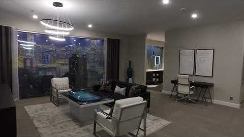 Living room - Smart Film, Interactive Touch Table, 65" Mirror TV