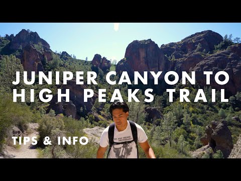 Senderismo desde Juniper Canyon hasta High Peaks Trail Loop en el Parque Nacional Pinnacles en Paicines, California