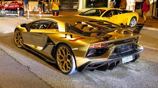 The EPIC Monaco Supercar Nightlife 2023 #3 (Gold Aventador SVJ, Mansory 812, STO, Competizione) by ExoticCarspotters 5,459 views 8 days ago 12 minutes, 35 seconds