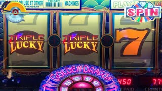 BIG win on one of the oldest Slot Machines in Las Vegas! Finally got two Triple Luckys to land!