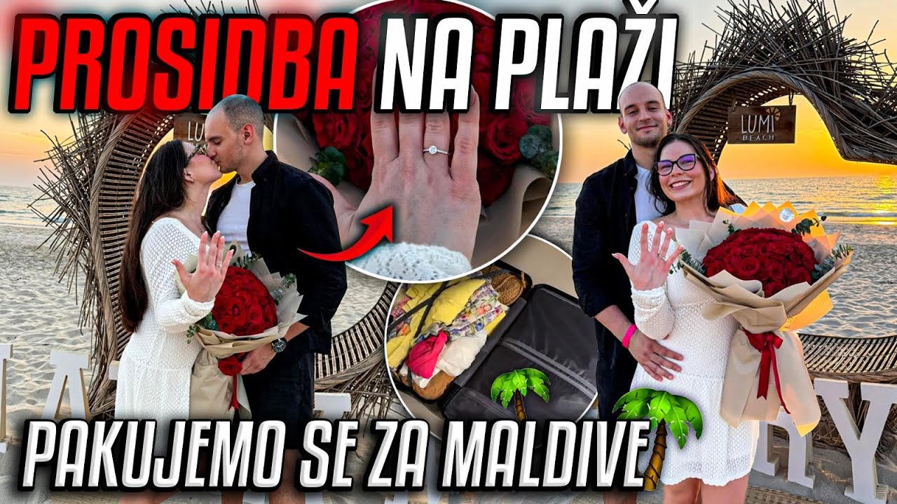 PROSIDBA NA PLAŽI 🥹💍 | Spremamo se za put na Maldive!🌊🌴