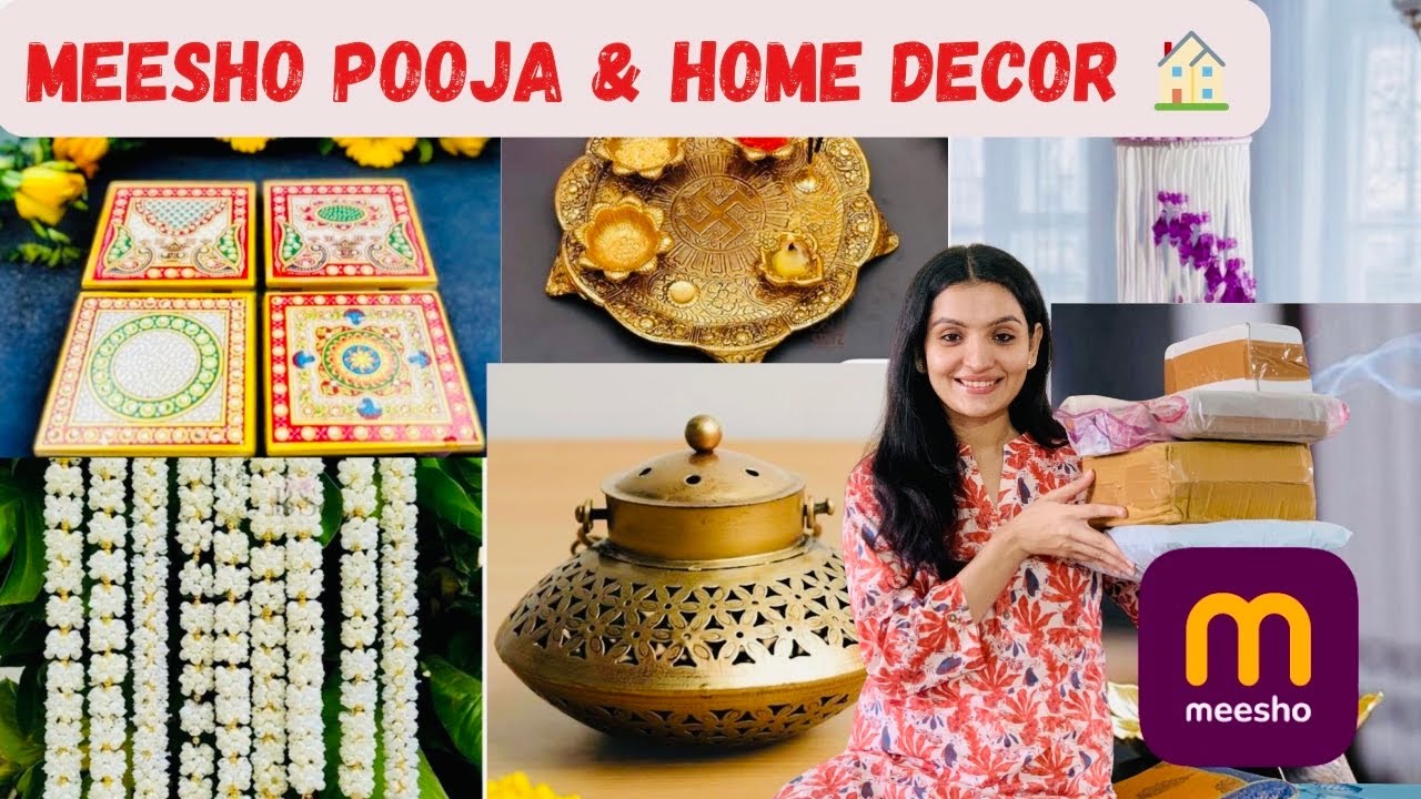 Huge Meesho Haul 💕 | Affordable Festive Home Decor & Pooja Essentials 2025 