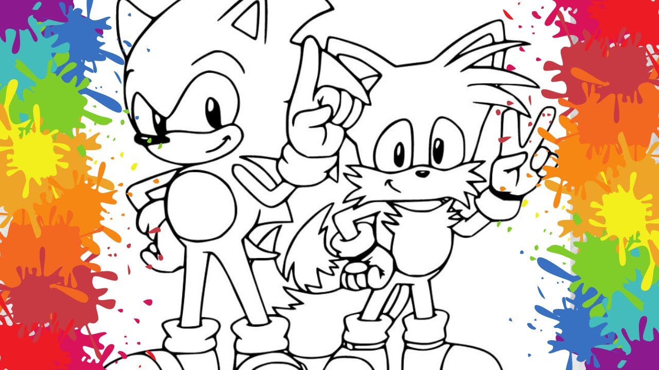 Tails Sonic para Colorir Amigos