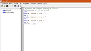 7. Algoritmo promedio de 3 notas
