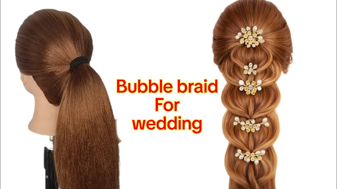 Bubble Braid Hairstyle for Wedding Party & Bridal | Simple & Easy Hairstyle