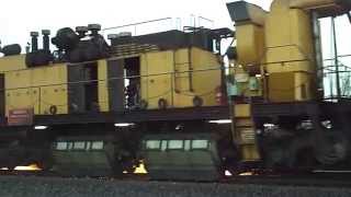 BNSF LORAM Rail Grinder Train